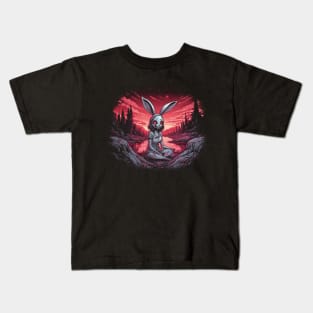 Evil Bunny Girl Kids T-Shirt